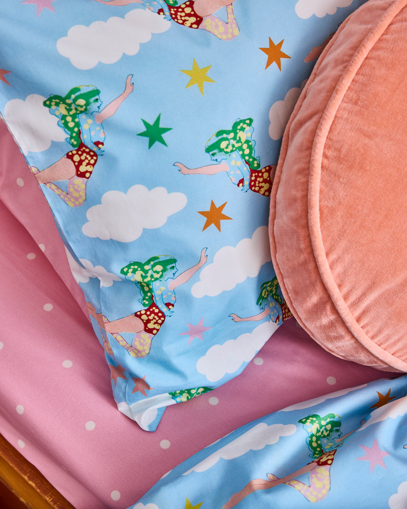 Kip&Co x The Beatles Lucy In The Sky With Diamonds Organic Cotton Pillowcase