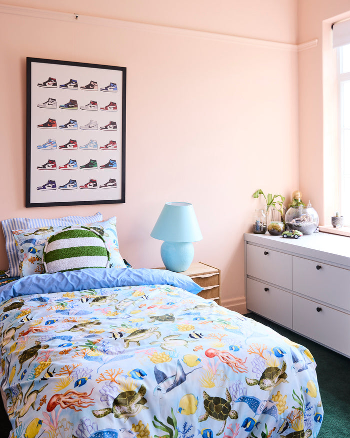 Reef Life Organic Cotton Quilt Cover