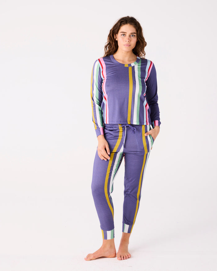 Tangier Days Adult Organic Cotton Long Sleeve Pyjama Top & Slouch Pant Set