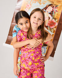 Kip&Co x Mambo Funshine Coast Kids Organic Cotton Short Sleeve Tee & Frill Short Pyjama Set