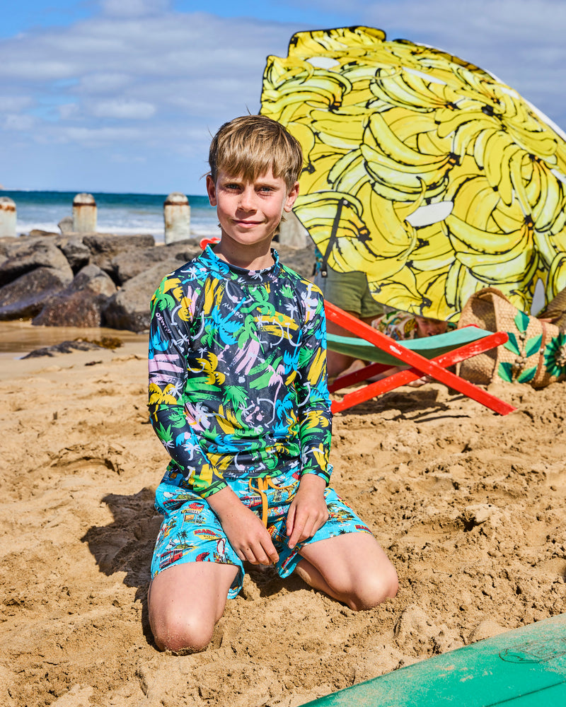 Kip&Co x Mambo Palm Surfer Rash Vest