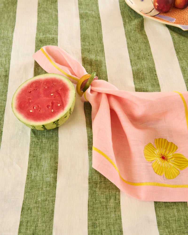 Wild Flower Embroidered 4P Napkin Set