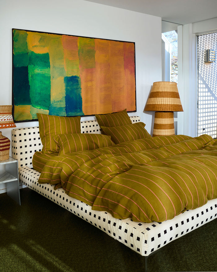 Tapenade Delight Linen Quilt Cover