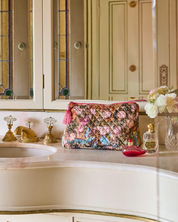 Kip&Co x Fairyland Fairy Garden Quilted Cotton Toiletry Purse