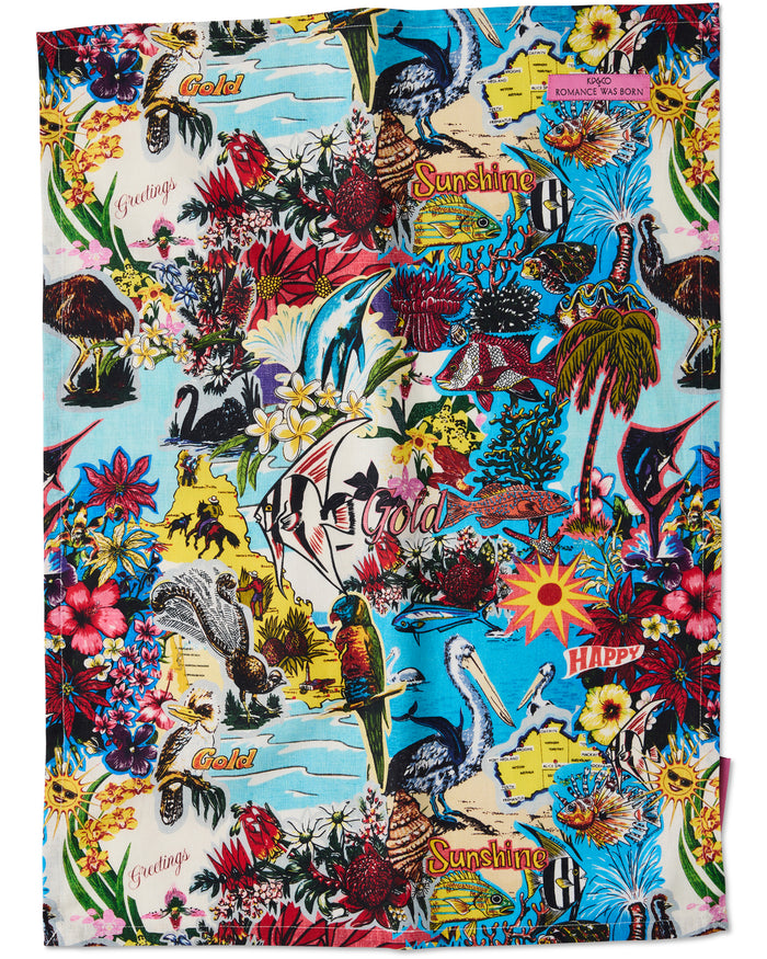Kip&Co x Romance Was Born Ozzie Tea Towel