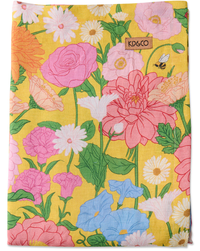 Follow The Sun Yellow Tablecloth