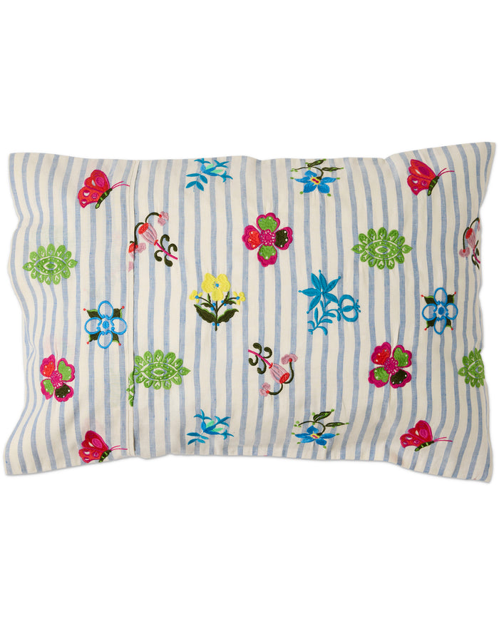 Kip&Co x Anna Spiro Malabar Floral Embroidered Linen Pillowcases