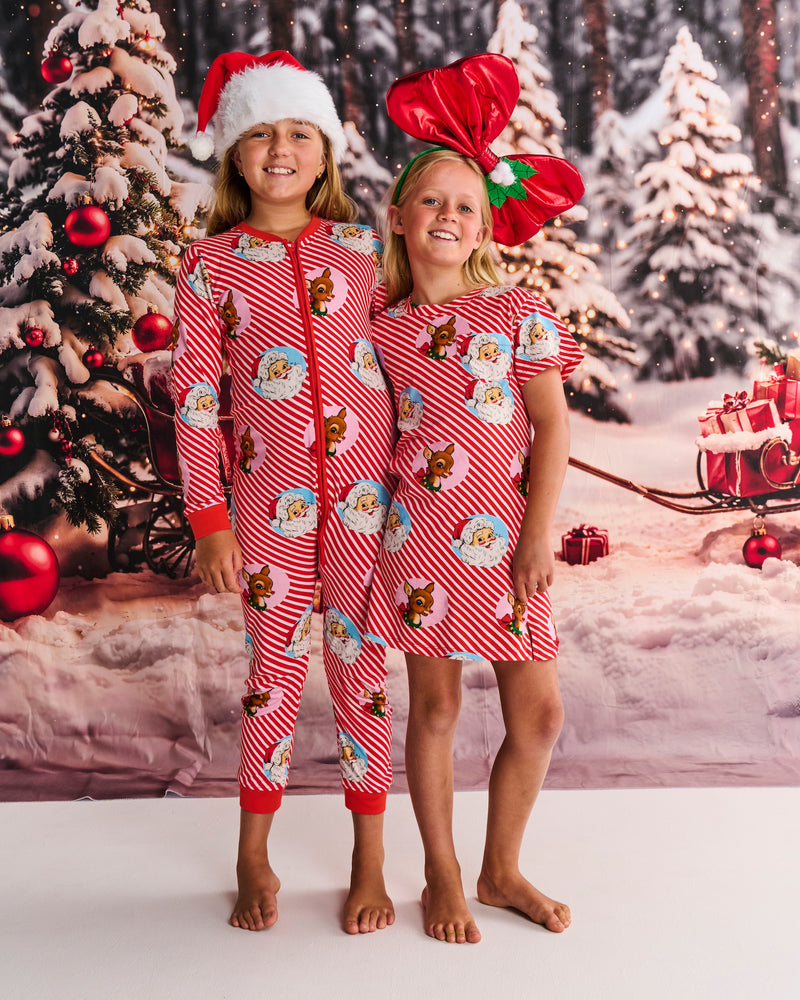 I Love Christmas Spot Kids Organic Cotton Pyjama Onesie