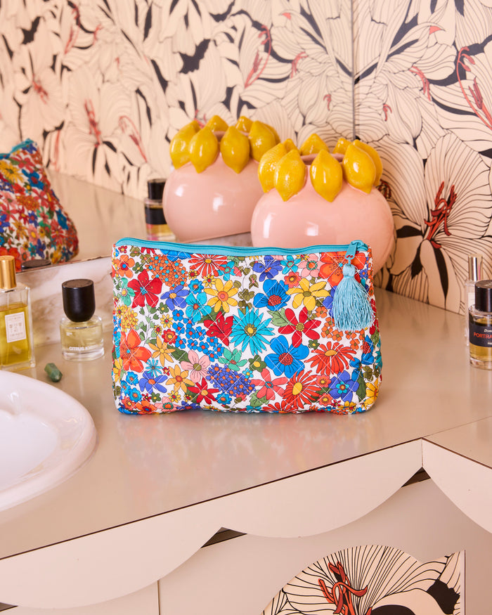 Winter Fields Quilted Cotton Toiletry Purse