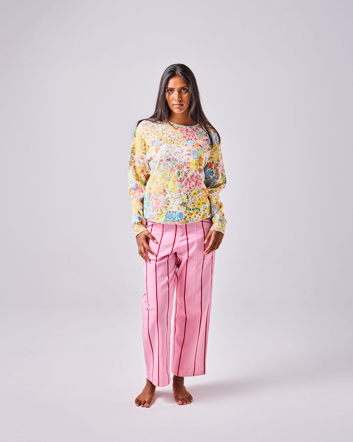 Forever Floral Butter Adult Organic Cotton Sweater