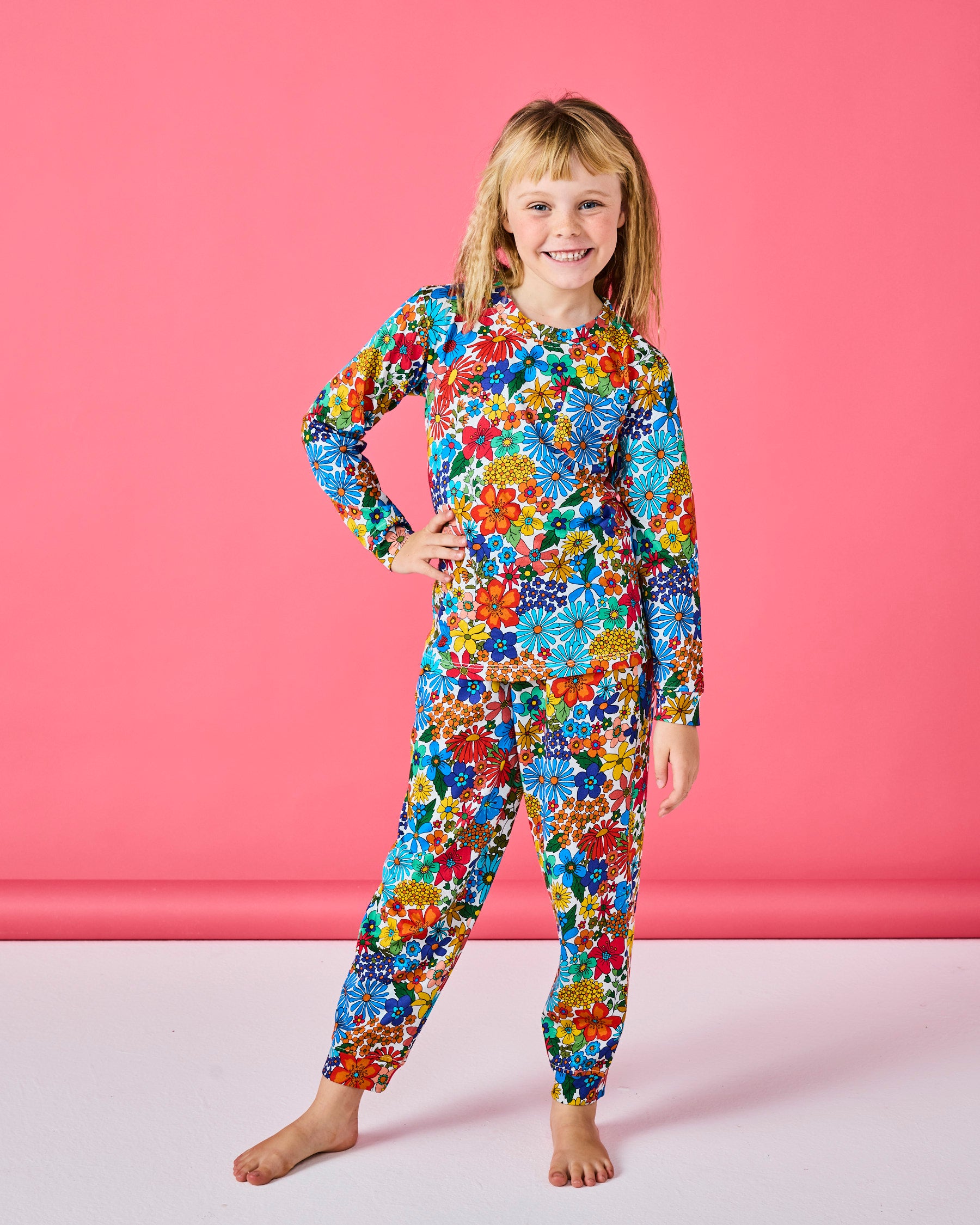 Winter Fields Kids Organic Cotton Long Sleeve Top & Pant Pyjama Set ...
