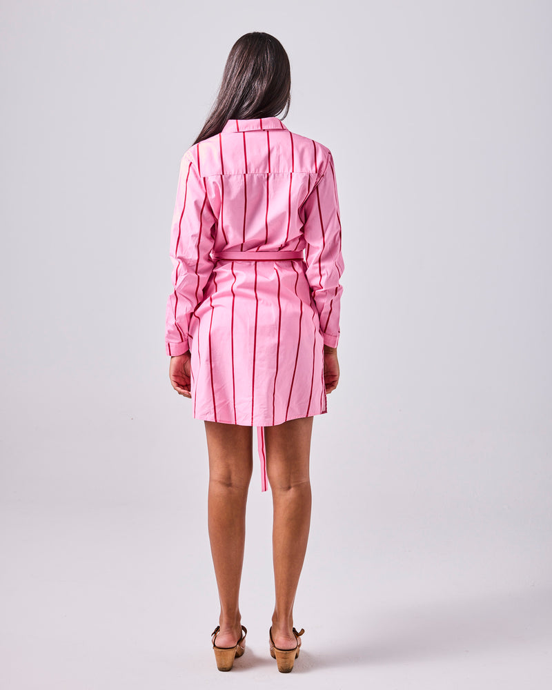 Iced Vovo Stripe Adult Sicilian Shirt Dress