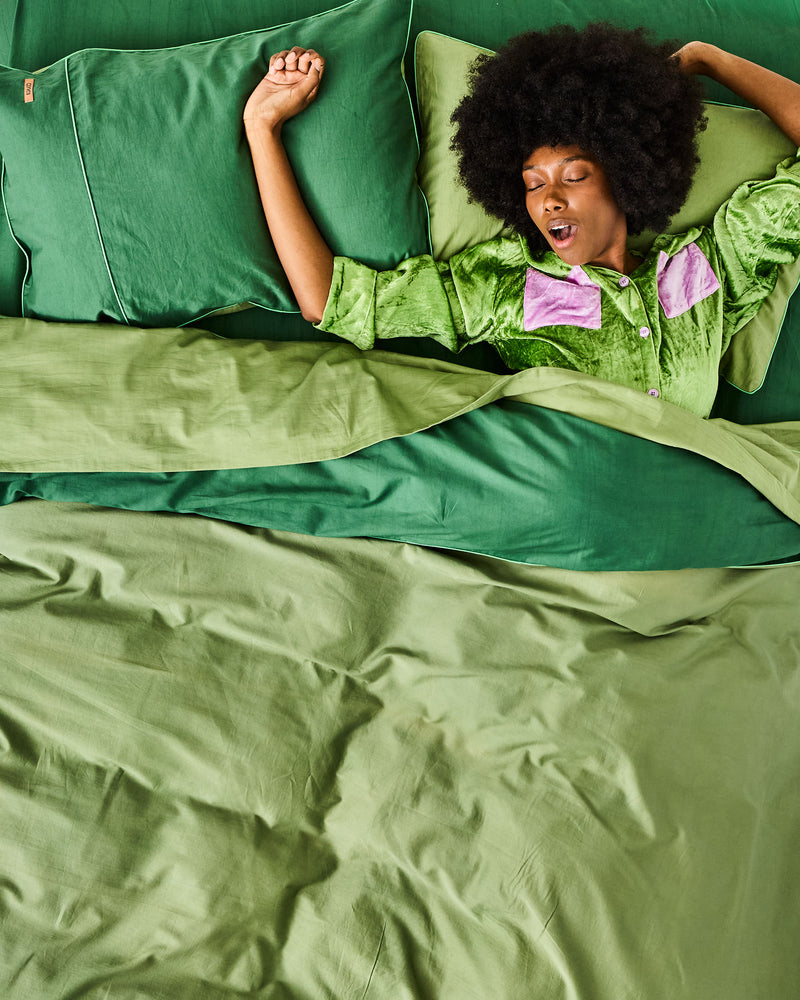 Glow In Avocado Bamboo Cotton Flat Sheet