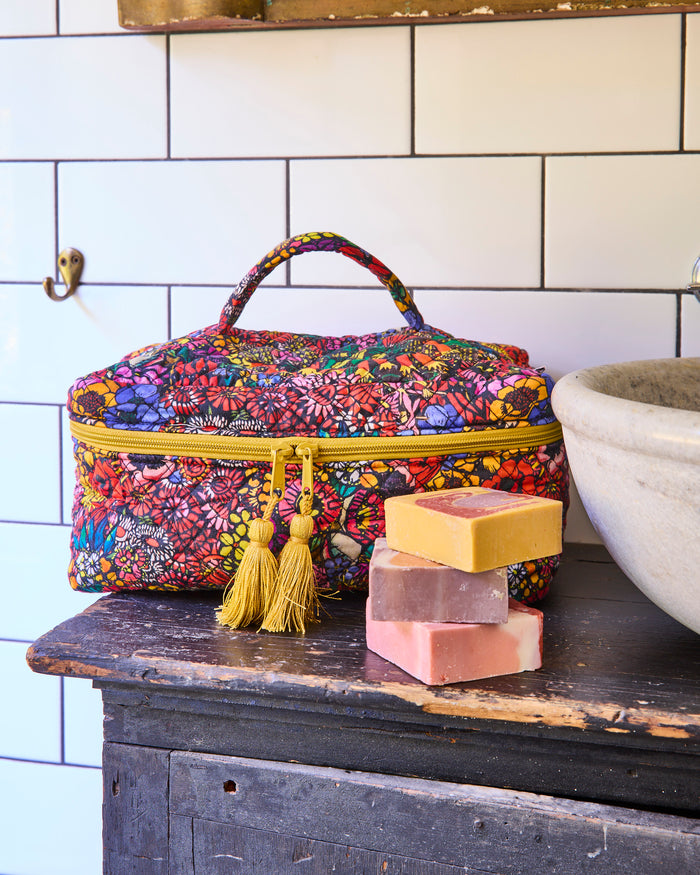 Kip&Co x Margaret Preston Paradise Quilted Cotton Toiletry Case