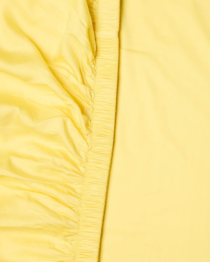 Glow In Lemon Bamboo Cotton Baby Fitted Sheet