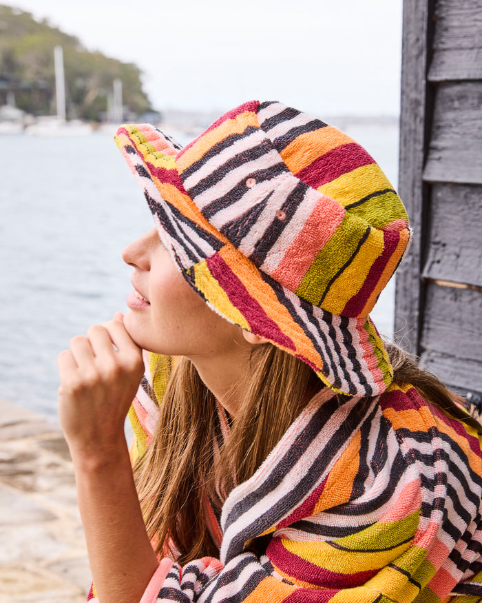 Casablanca Stripe Terry Beach Hat