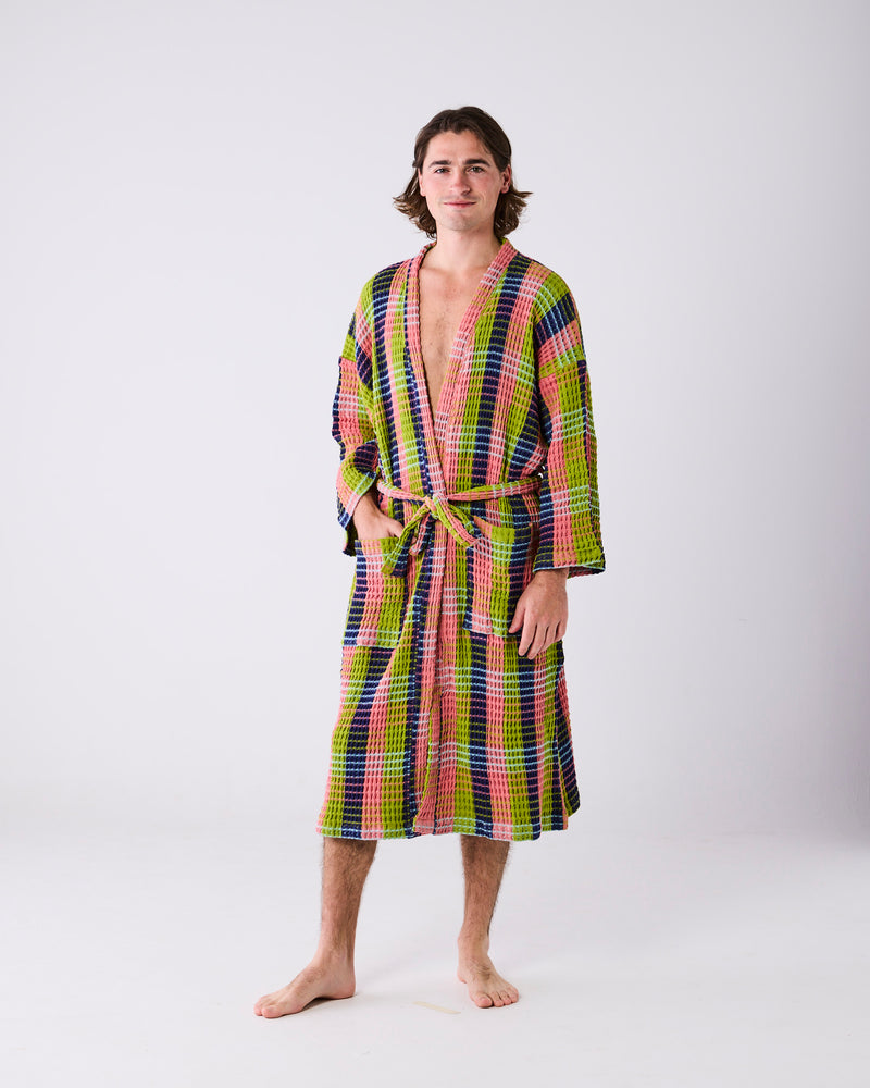 Florida Tartan Waffle Bath Robe