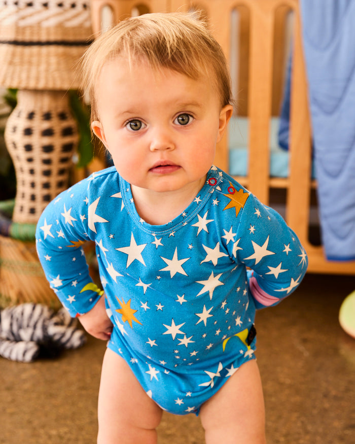 Stars And Moon Organic Long Sleeve Romper