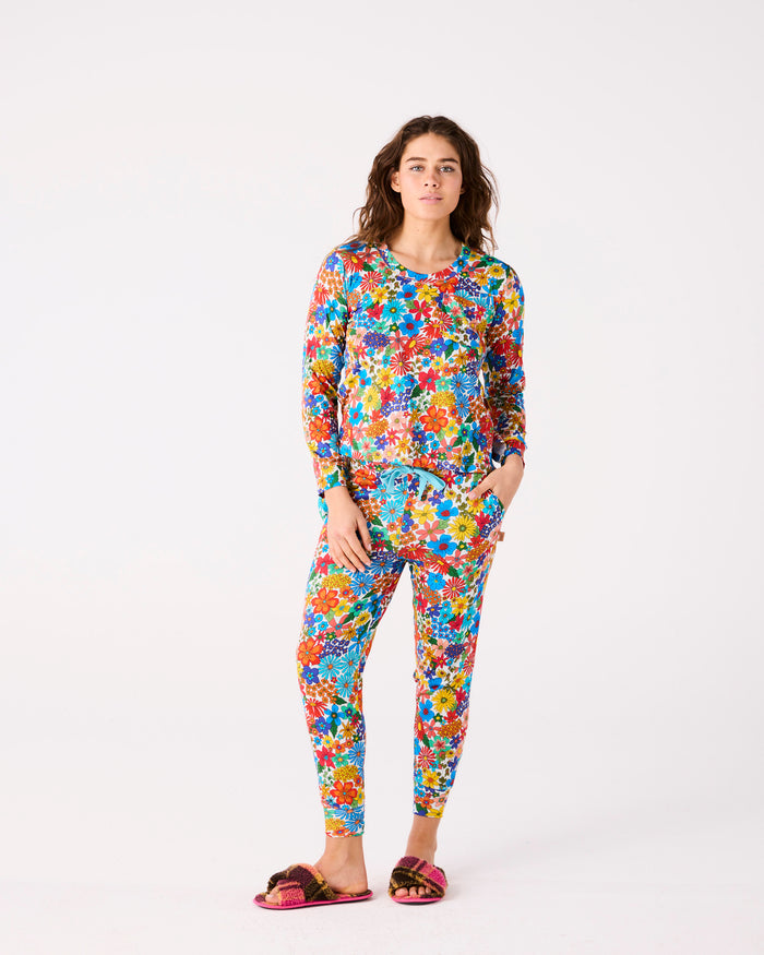 Winter Fields Adult Organic Cotton Long Sleeve Pyjama Top & Slouch Pant Set