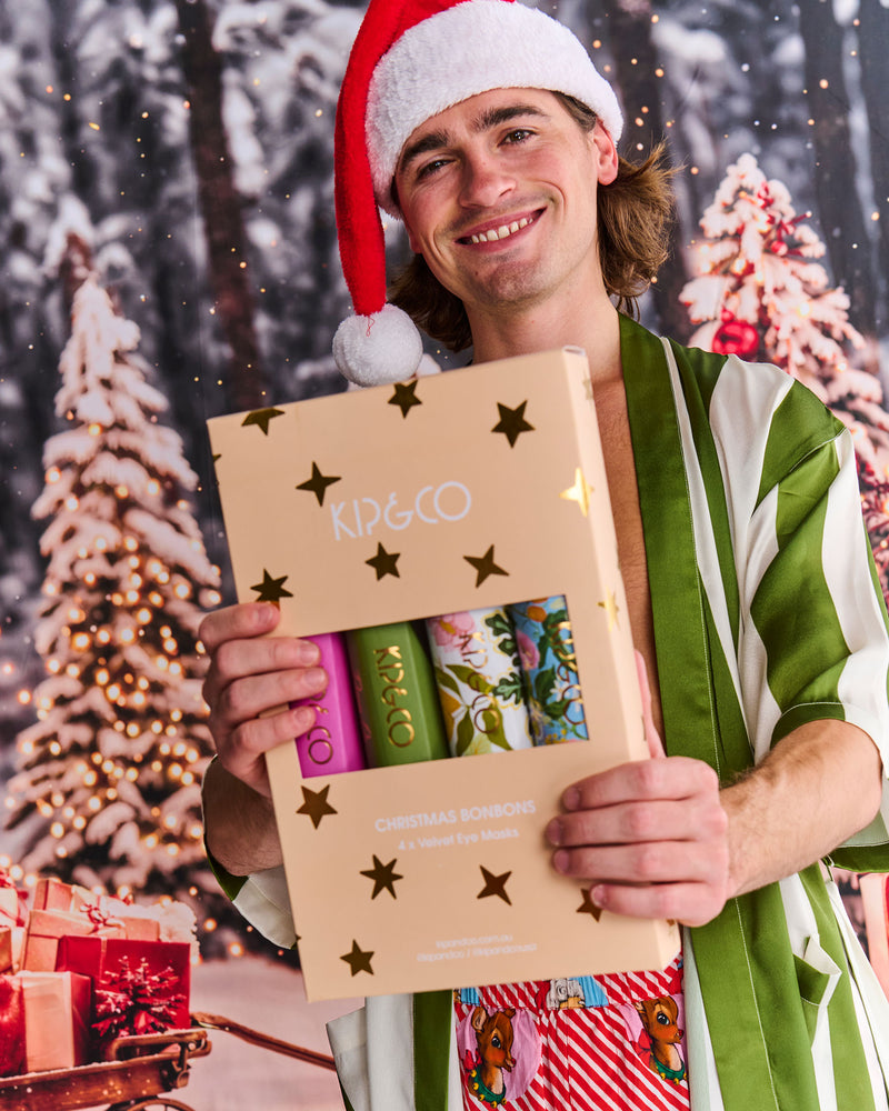 Festive Cheer Velvet Bon Bon Eye Mask 4P Set