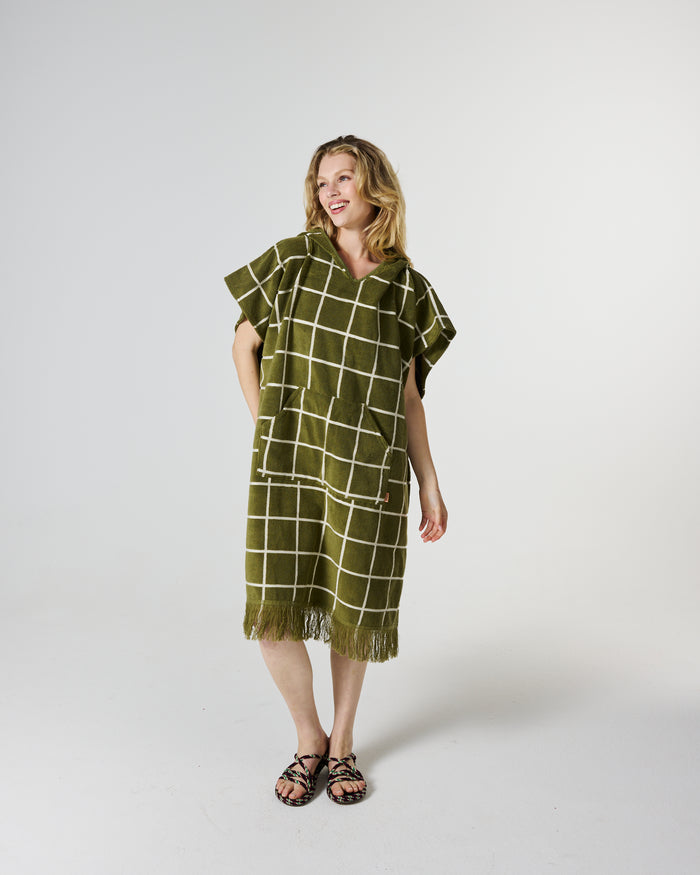 Avocado Check Adult Resort Poncho