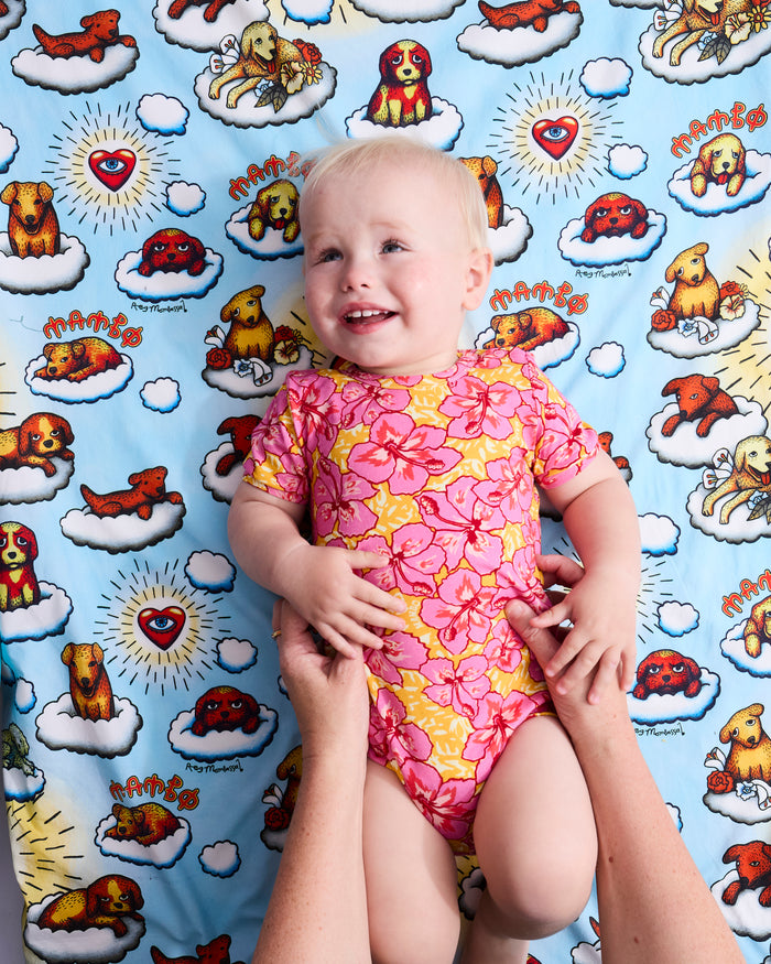 Kip&Co x Mambo Funshine Coast Organic Short Sleeve Romper