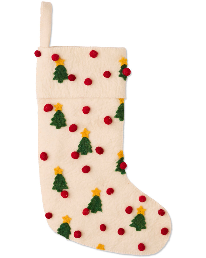 Under The Tree Felt Stocking