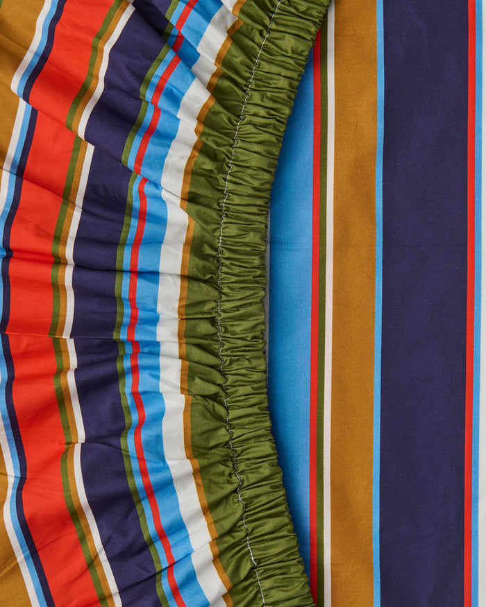 Nautical Stripe Organic Cotton Fitted Sheet