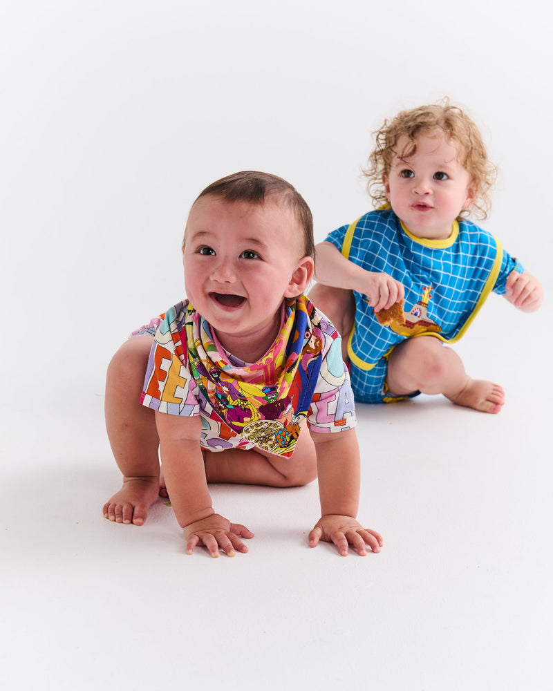 Kip&Co x The Beatles All You Need Is Love and Big Band Organic Cotton Dribble Bib Set