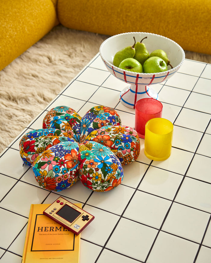 Winter Fields Velvet Petal Cushion