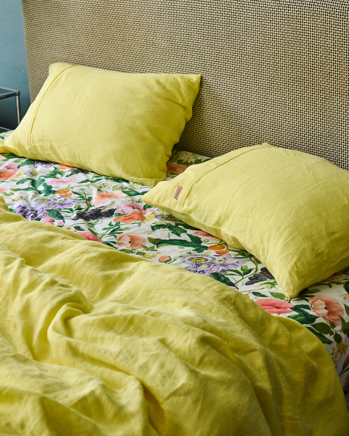 Lemon Butter Linen Pillowcases