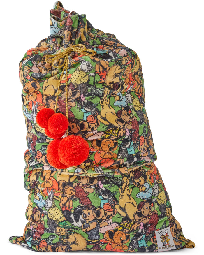 Kip&Co x Blinky Bill Blinky And Friends Velvet Santa Sack