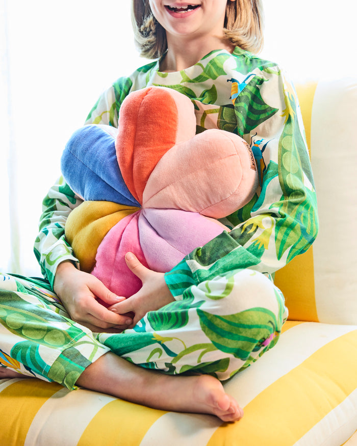 Sunny Field Velvet Petal Cushion
