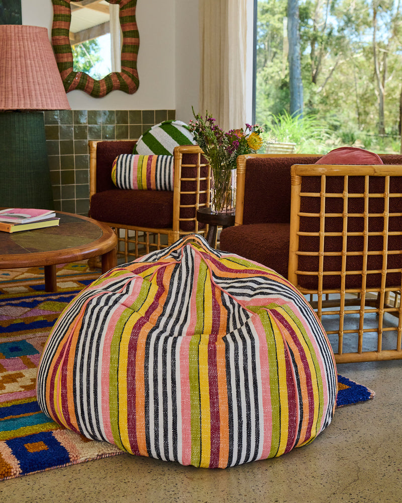 Casablanca Stripe Woven Beanbag