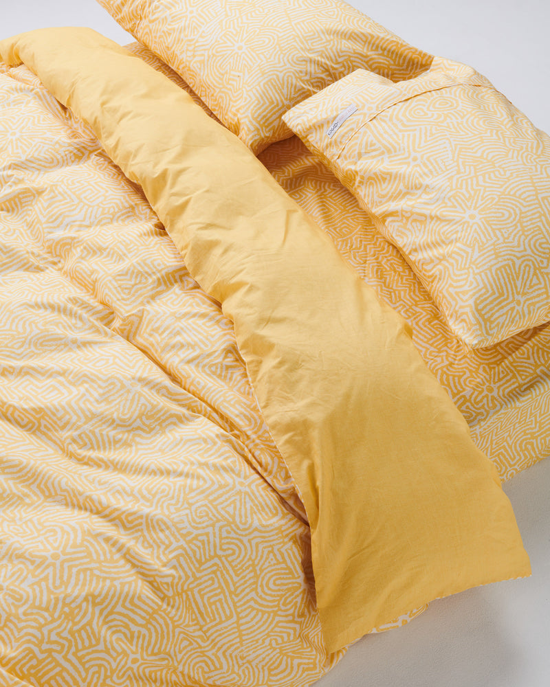 Kalaya Tjukurpa Straw Organic Cotton Fitted Sheet