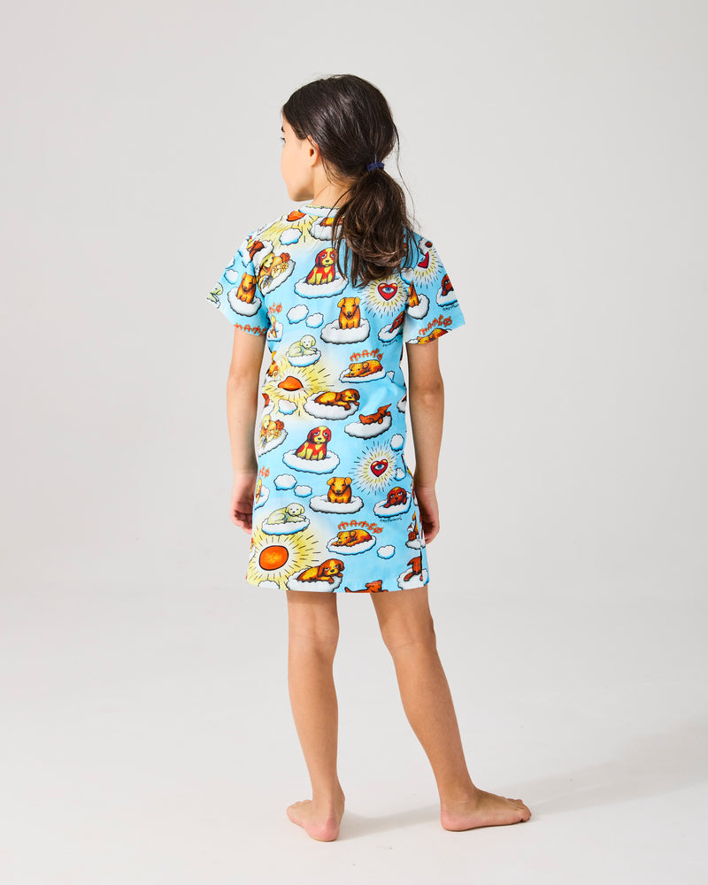 Kip&Co x Mambo Puppies Kids Organic Cotton Short Sleeve Nightie