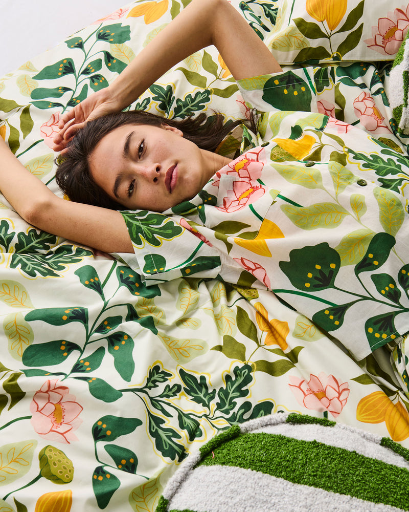 Wander Adult Organic Cotton Short Sleeve Shirt & Short Pyjama Set