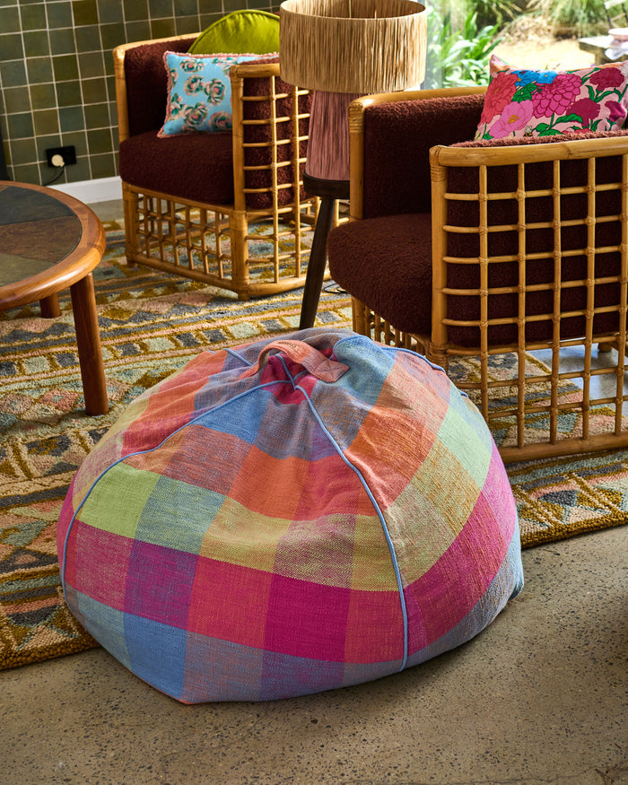 Ponza Tartan Woven Beanbag
