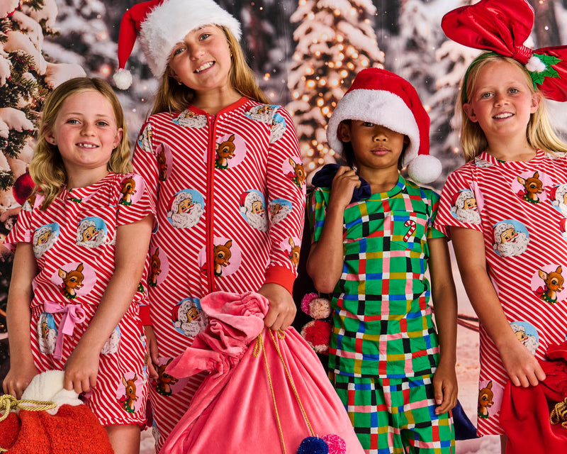 I Love Christmas Spot Kids Organic Cotton Short Sleeve Tee & Frill Short Pyjama Set