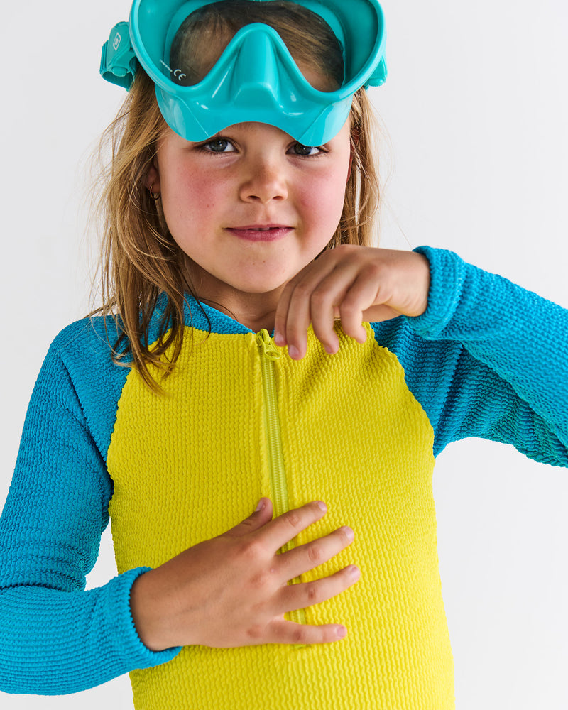 Splash Crinkle Long Sleeve Bathers