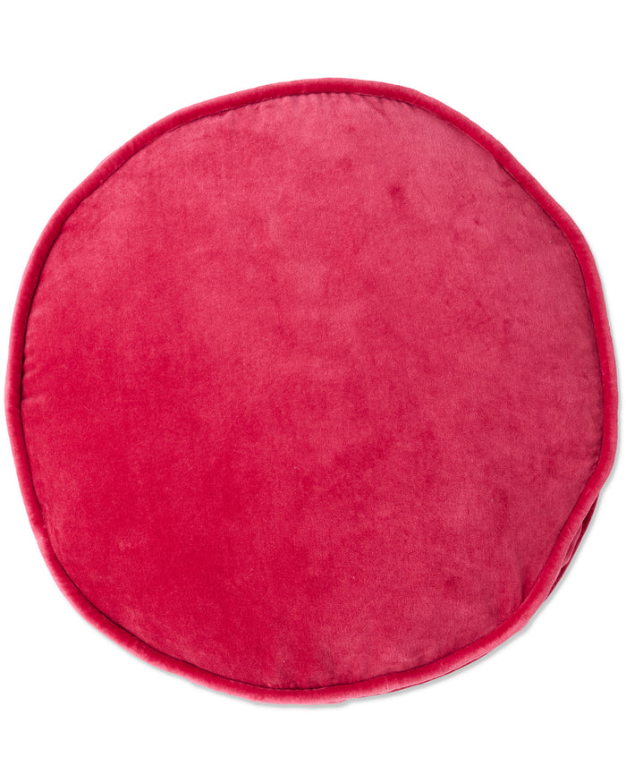 Rhubarb Velvet Pea Cushion