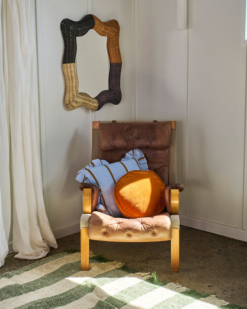 Como Stripe Frill Upholstery Cushion