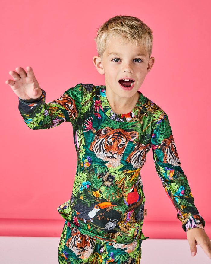 Jungle Life Kids Organic Cotton Long Sleeve Top & Pant Pyjama Set