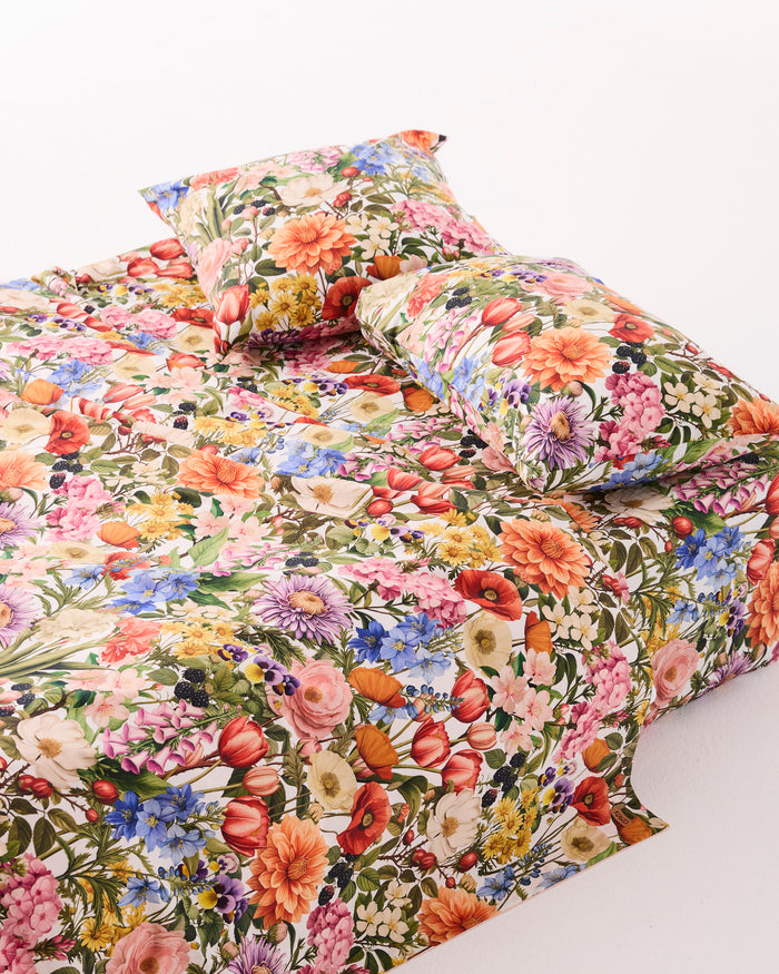Cottage Garden Organic Cotton European Pillowcases