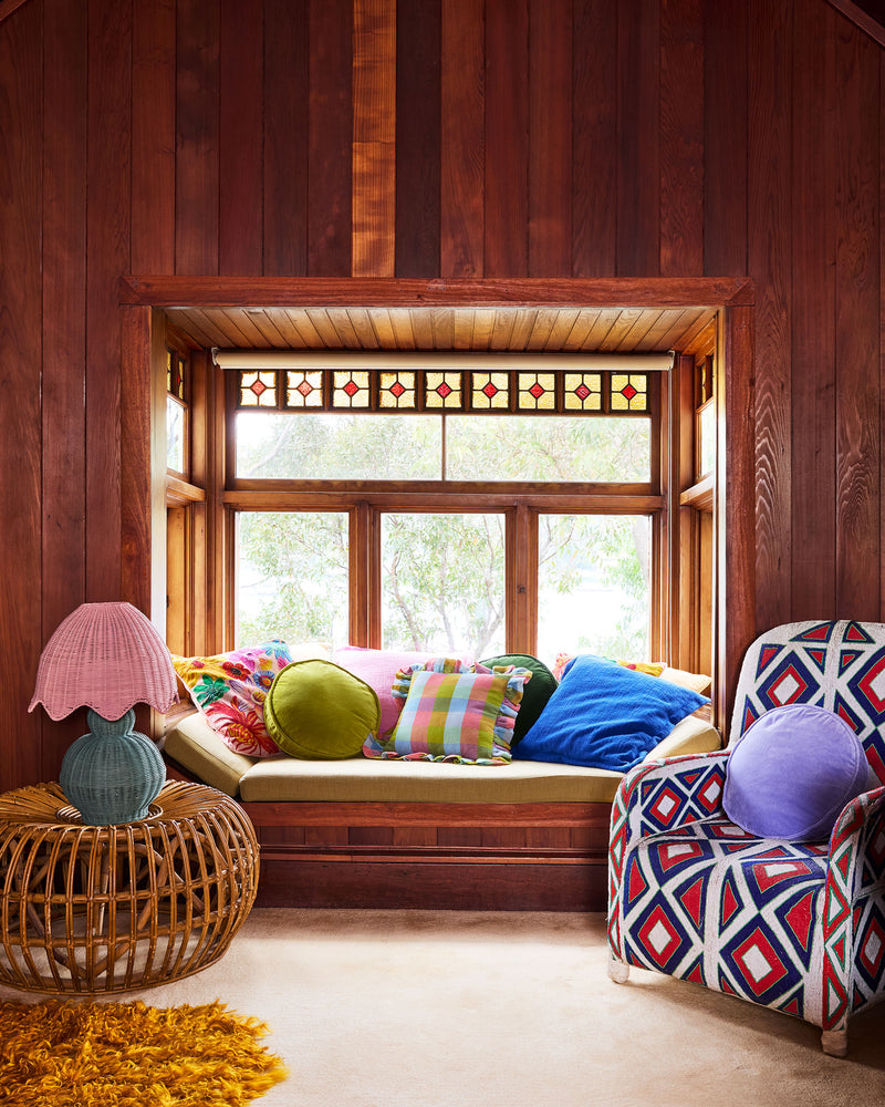 Florida Tartan Frill Upholstery Cushion