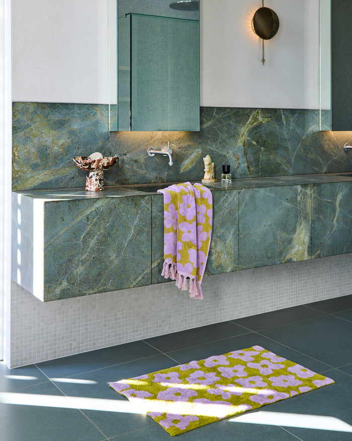 Big Flower Terry Hand Towel