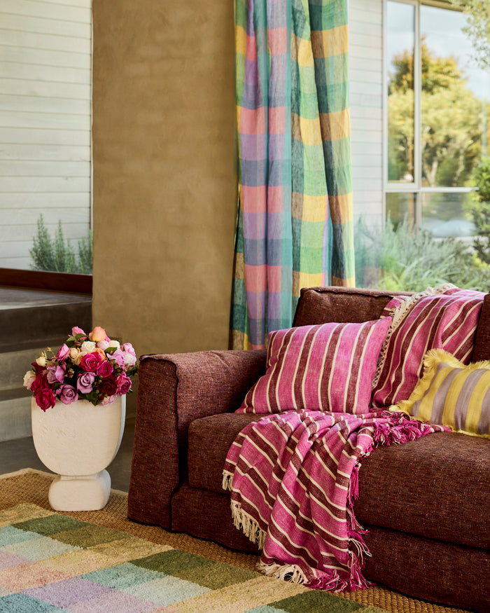 Cherry Sundae Woven Square Cushion