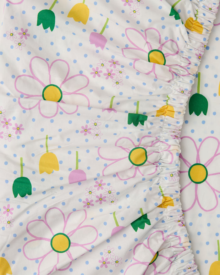 Tulip Daydreaming Organic Cotton Fitted Sheet