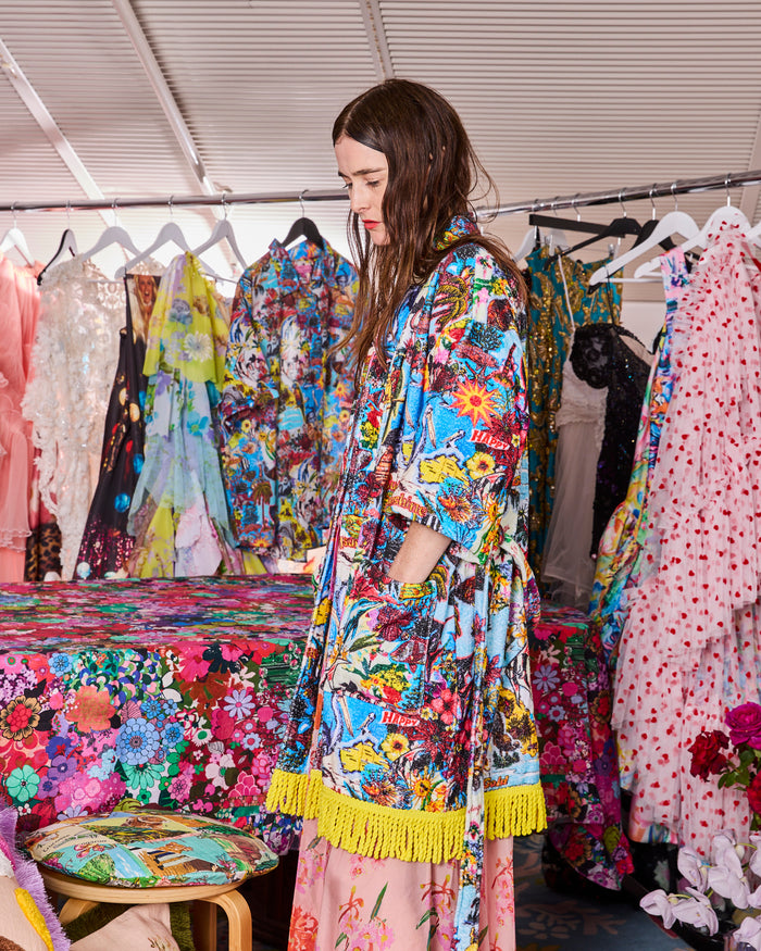 Kip&Co x Romance Was Born Ozzie Printed Terry Mini Robe