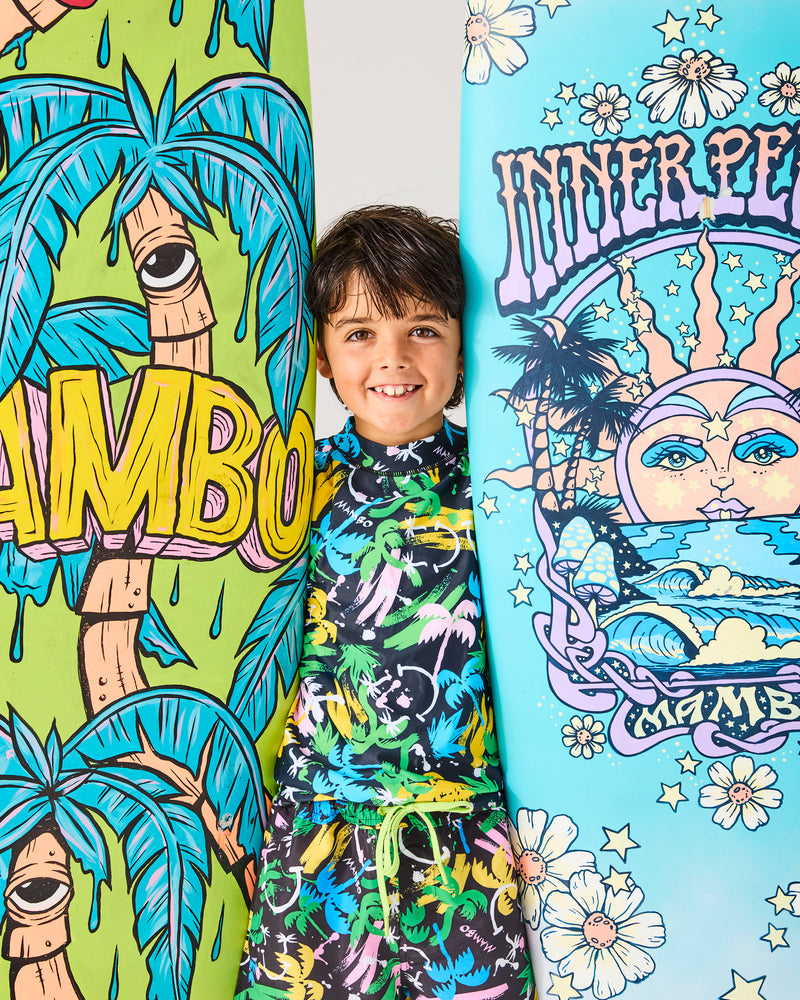 Kip&Co x Mambo Palm Surfer Rash Vest